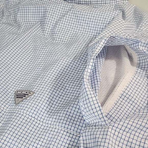 Performance Fishing Camping Hiking Shirt Roll Tab Sleeves Pockets Vented Back - Picture 8 of 15